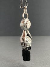 Load image into Gallery viewer, Rutilated quartz and black tourmaline crystal necklace
