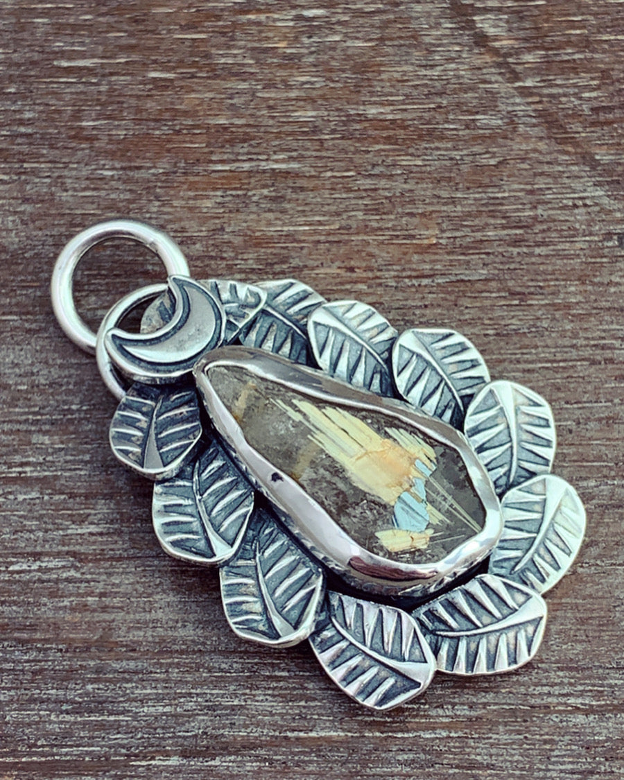 Rutilated Quartz Shard pendant