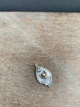 Load image into Gallery viewer, Sterling silver bee and honeycomb pendant
