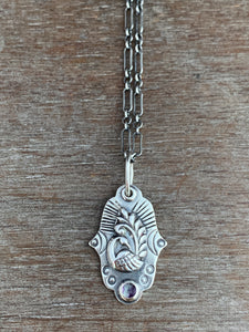 Fluorite bird charm necklace