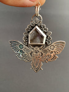 Melody Stone Moth Pendant