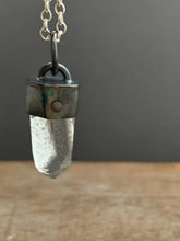 Load image into Gallery viewer, Small Icy Quartz crystal point necklace
