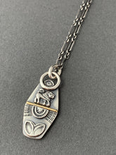 Load image into Gallery viewer, Sterling silver and 18k gold lion pendant

