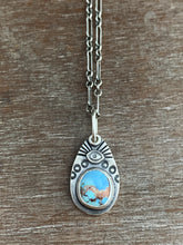 Load image into Gallery viewer, Kazakhstan lavender turquoise charm

