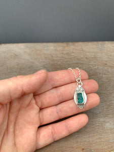 Apatite crystal charm pendant