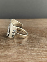 Load image into Gallery viewer, Winged moon ring size 7.5
