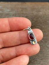 Load image into Gallery viewer, Tiny Garnet Charm with 24k Keum Boo
