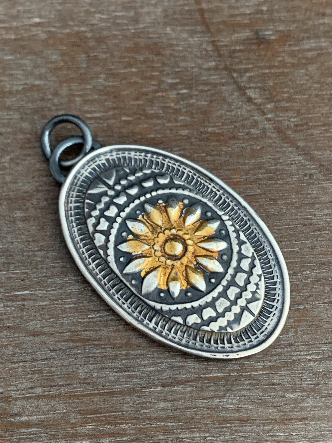 Large keum boo gold and silver medallion #2