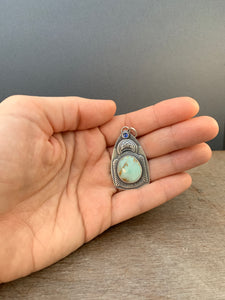 Small seven dwarfs and kyanite pendant
