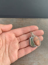 Load image into Gallery viewer, Sapphire charm collection with Etched Copper Pendant
