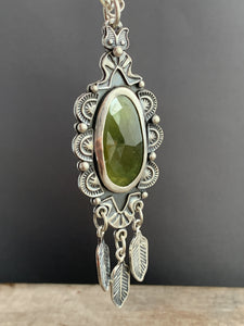 Large Green Sapphire Pendant