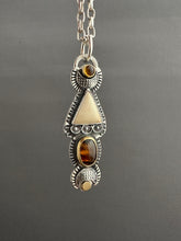 Load image into Gallery viewer, Citrine and Montana agate set in 22k gold medallion

