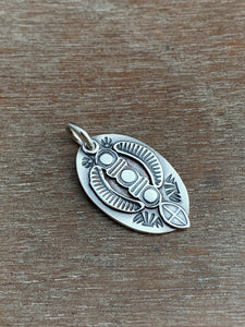 Sterling silver three dot pendant
