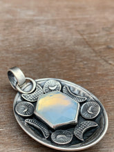 Load image into Gallery viewer, Opalite double sided dragon egg medallion
