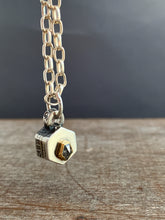 Load image into Gallery viewer, Tiny hexagon diamond pendant
