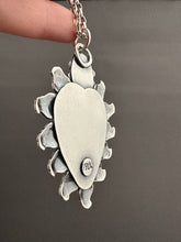 Load image into Gallery viewer, Back of ProxArtist sacred heart necklace 
