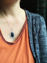 Load image into Gallery viewer, Blue goldstone pendant
