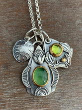 Load image into Gallery viewer, Serpentine and Peridot Charm Collection Set in 22k gold
