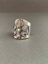 Load image into Gallery viewer, Large Size 9.5 sacred heart shield ring
