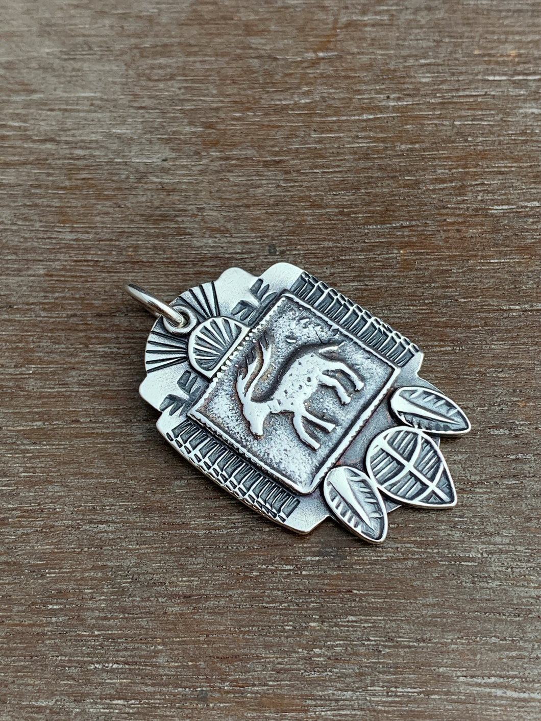 Sterling silver deer pendant