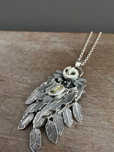 Load image into Gallery viewer, owl pendant with fluttering feathers by proxartist 
