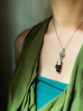 Load image into Gallery viewer, Ruby and black tourmaline crystal necklace
