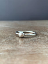 Load image into Gallery viewer, Solid silver ball ring size 7
