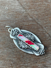 Load image into Gallery viewer, Candy Cane Snowflake Pendant #6
