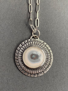 Solar eye agate pendant