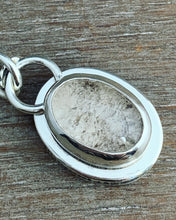 Load image into Gallery viewer, Snowy Lodolite quartz double sided pendant
