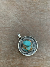 Load image into Gallery viewer, Amazonite in bronze double sided medallion
