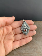 Load image into Gallery viewer, Owl pendant #3 - Garnet
