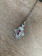 Load image into Gallery viewer, Owl pendant #7 - rhodolite garnet
