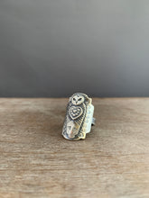 Load image into Gallery viewer, Size 7.5 owl ring
