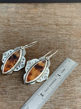 Load image into Gallery viewer, Montana agate star and moon earrings
