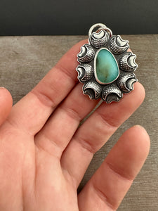 Peruvian Opal Moon Pendant