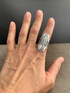 Size 8.5 owl ring
