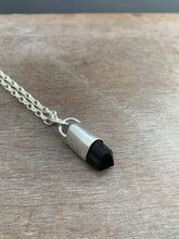 Load image into Gallery viewer, Black tourmaline crystal necklace
