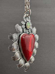 Rosarita sacred heart necklace by proxartist 