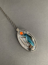Load image into Gallery viewer, Harvest moon raven necklace
