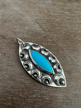 Load image into Gallery viewer, Sleeping Beauty Turquoise Moon Pendant
