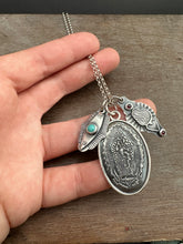 Load image into Gallery viewer, Our Lady of Guadalupe Turquoise charm set
