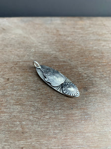 Sterling silver sacred heart pendant