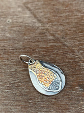 Load image into Gallery viewer, Silver and gold fish charm
