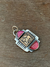 Load image into Gallery viewer, Small lion with garnets pendant
