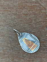 Load image into Gallery viewer, Silver and gold triangle charm
