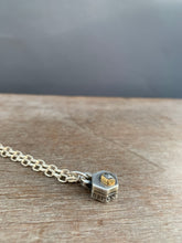 Load image into Gallery viewer, Tiny hexagon diamond pendant
