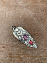 Load image into Gallery viewer, Ruby and Garnet Owl Pendant
