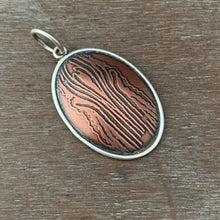 Load image into Gallery viewer, Etched Copper Pendant 4 - Medium Size

