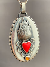 Load image into Gallery viewer, Our lady of Guadalupe and sacred heart double sided necklace
